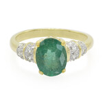 Anello placcato in oro con Smeraldo Bahia