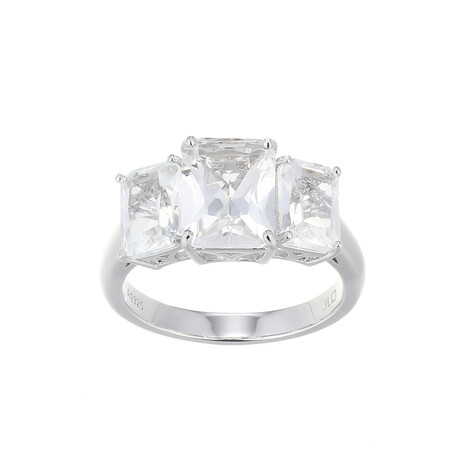 Anillo en plata con Topacio blanco