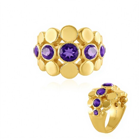 Bague en argent et Améthyste de Sibérie (de Melo Essence)