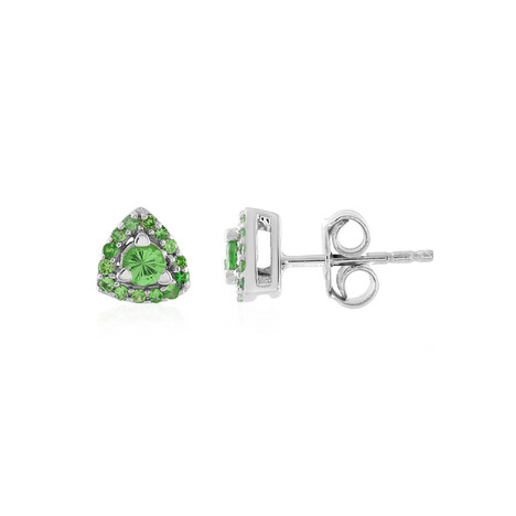 Tsavorite Silver Earrings