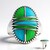 Anello in argento con Turchese Kingman Mohave Blu (Jones Lee)