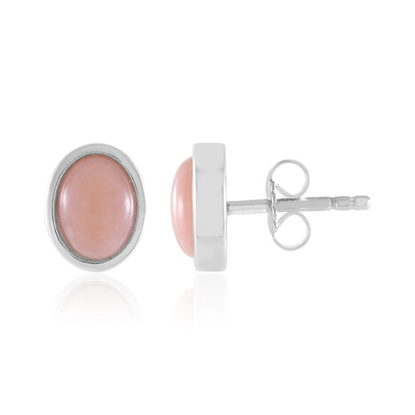 Pendientes en plata con Ópalo rosa