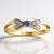 Anello in oro con Benitoite