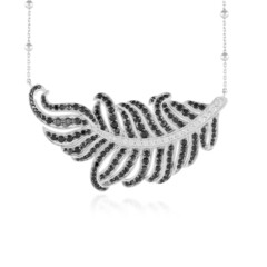 Collar en plata con Espinela negra