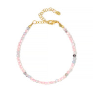 Brasilianischer Morganit-Silberarmband