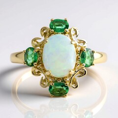 Anello in oro con Opale di Welo AAA (CIRARI)