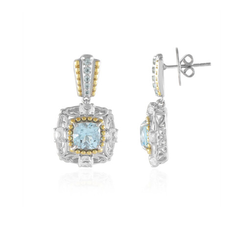 Himmelblauer Topas-Silberohrringe (Dallas Prince Designs)