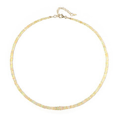 Zilveren halsketting met Welo-opalen