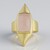 Anello placcato in oro con Quarzo Rosa (MONOSONO COLLECTION)