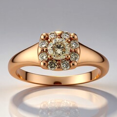 Anello in oro con Diamante Rose de France VS1 di Argyle (Annette)