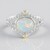 Bague en argent et Opale Welo (Granulieren)