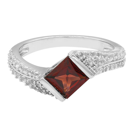 Mosambik-Granat-Silberring