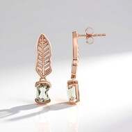 Boucles d'oreilles en argent et Améthyste verte (MONOSONO COLLECTION)