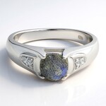 Bague en argent et Spectrolite