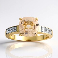 Anello in oro con MORGANITE MARROPINO AAA