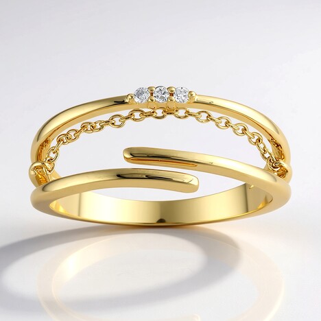 Anello in oro con Diamante I2 (H) (de Melo Gold)