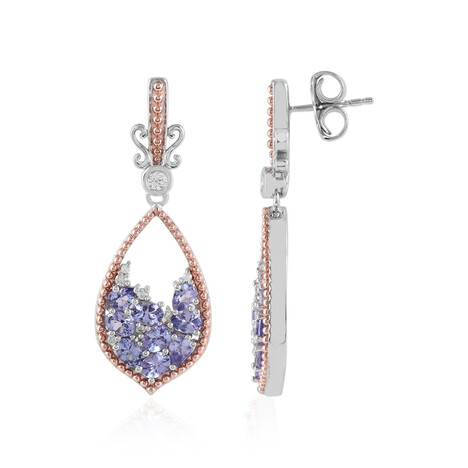 Tansanit-Silberohrringe (Dallas Prince Designs)