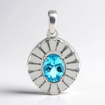 Ciondolo in argento con Apatite Blu (Pallanova)