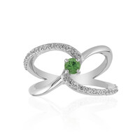Bague en argent et Grenat Tsavorite du Kenya