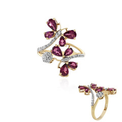 Anillo en plata con Rodolita Naktamunda