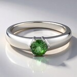 Anello in argento con Apatite Cromo
