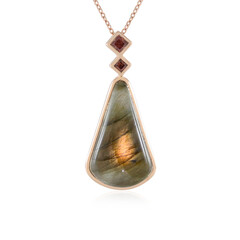 Copper Maniry Labradorite Silver Necklace (KM by Juwelo)