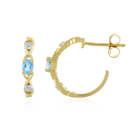 Orecchini in argento con Topazio Blu Cielo