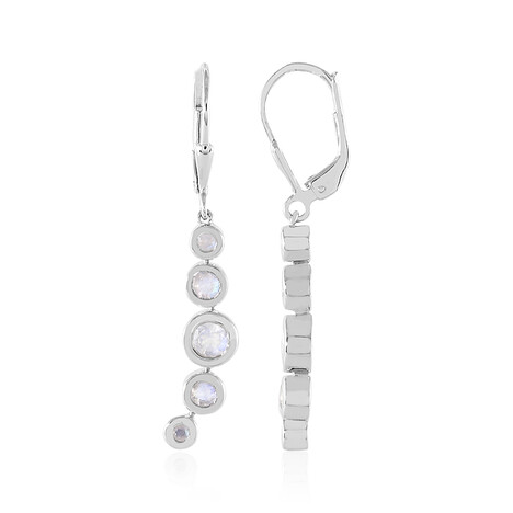 Regenbogen-Mondstein-Silberohrringe (KM by Juwelo)