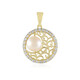 Pendentif en or et Perle blanche de culture d'eau douce (Ornaments by de Melo)