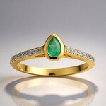 Anello in argento con Smeraldo Zambia