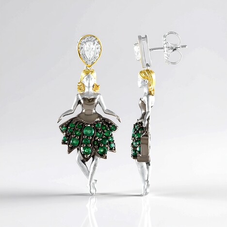 Orecchini in argento con Zircone (Gems en Vogue)