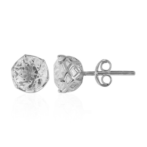 Orecchini in argento con Topazio Bianco