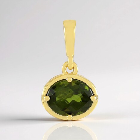 Ciondolo in argento con Vesuvianite