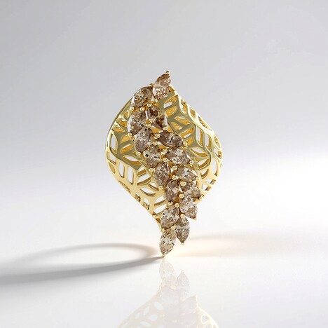 Ciondolo in oro con Diamante Champagne I2 (Ornaments by de Melo)