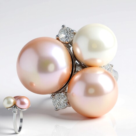 Anello in argento con Perla d'Acqua Dolce Argentata (TPC)