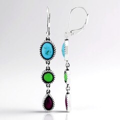 Orecchini in argento con Turchese Kingman Mohave Blu (Jones Lee)