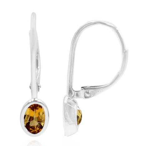 Cognac-Skapolith-Silberohrringe