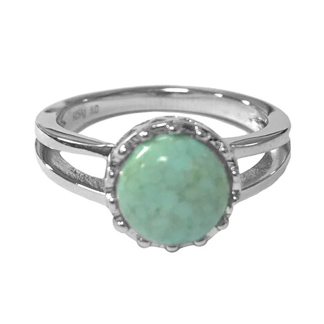 Anillo en plata con Turquesa de la mina 8