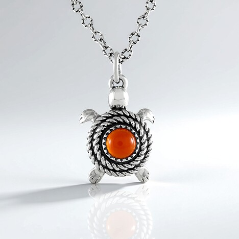 Collana in argento con Onice Rossa (Desert Chic)
