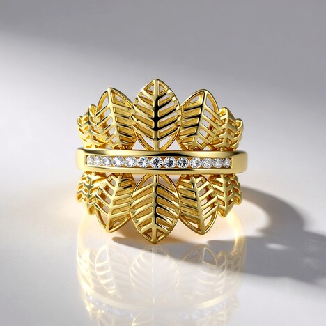 Anello in oro con Zircone (Ornaments by de Melo)