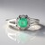 Anello in argento con Smeraldo Russo (Adela Silber)