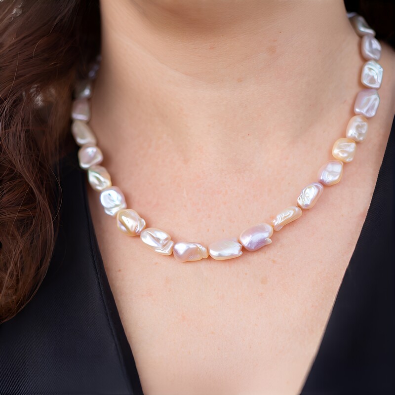 Collier en argent et Perle Keshi (TPC)