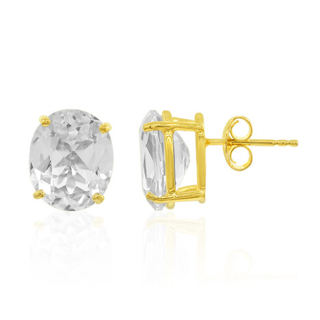 Orecchini in argento con Topazio Bianco