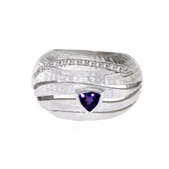 Anello in argento con Ametista Zambiana