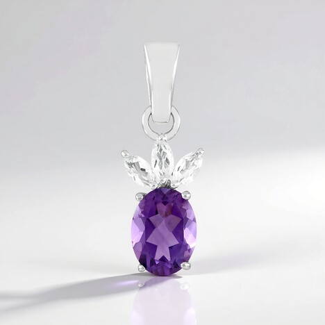 Pendentif en argent et Améthyste