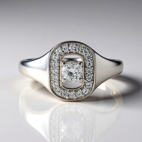 Bague en argent et Zircon