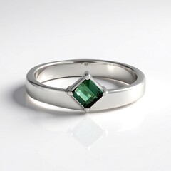 Anello in argento con Tormalina Verde di Benedito (Adela Silber)