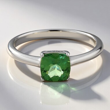 Anillo en plata con Apatita Cromada