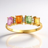 9K Yellow Sapphire Gold Ring