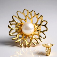 Anello in argento con Perla d'Acqua Dolce Bianca (TPC)